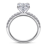 *Brilliant Round Cut Engagement Style Ring- SILVER SIZE 5