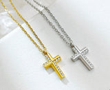 Preorder: Stainless and Zircon Cross Necklace