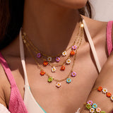 Preorder: Paperclip Floral Necklace and Bracelet