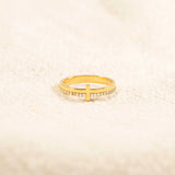 Sterling Cross Ring GOLD