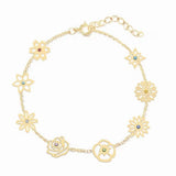 Custom Birth Flower & Stone Bracelet