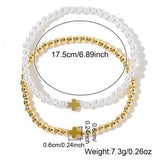 Pearl Cross Bracelet SET