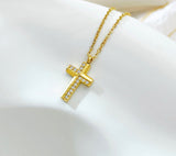 Preorder: Stainless and Zircon Cross Necklace