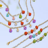 Preorder: Paperclip Floral Necklace and Bracelet