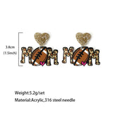 *Sports Mom Acrylic Earrings*