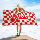 Custom Name Checkered Towel