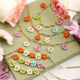 Preorder: Paperclip Floral Necklace and Bracelet