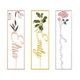*Preorder: Custom Birth flower Name Bookmarks*