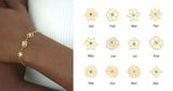 Custom Birth Flower & Stone Bracelet