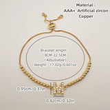 Gold and Gemstone Initial Bracelet- LETTER L