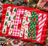 retro pink Merry Christmas