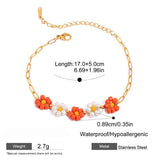 Preorder: Paperclip Floral Necklace and Bracelet