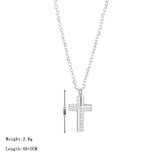 Preorder: Stainless and Zircon Cross Necklace