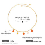 Preorder: Paperclip Floral Necklace and Bracelet
