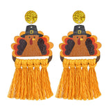 Fall/Thanksgiving Macrame Earrings