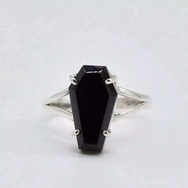 * Preorder: Black Coffin Fashion Ring*