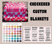 Custom Name Checkered Towel