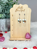 *RTS* Clay Heart Floral Earrings