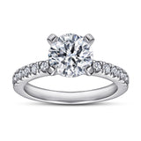 *Brilliant Round Cut Engagement Style Ring- SILVER SIZE 5