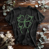 preppy shamrock St Patricks Day Coquette Bow