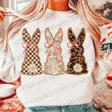 girly Easter leopard bunnies coquette