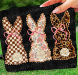girly Easter leopard bunnies coquette