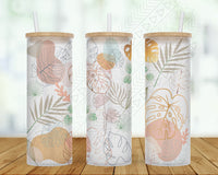 Boho Monstera Tumbler 25Oz Glass