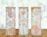 Boho Monstera Tumbler 25Oz Glass