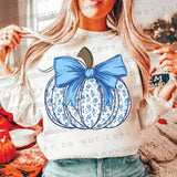 coquette pumpkin blue floral