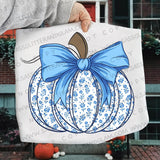 coquette pumpkin blue floral