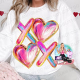 Valentine abstract heart XOXO