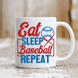 Eat Sleep Baseball Repeat Mug