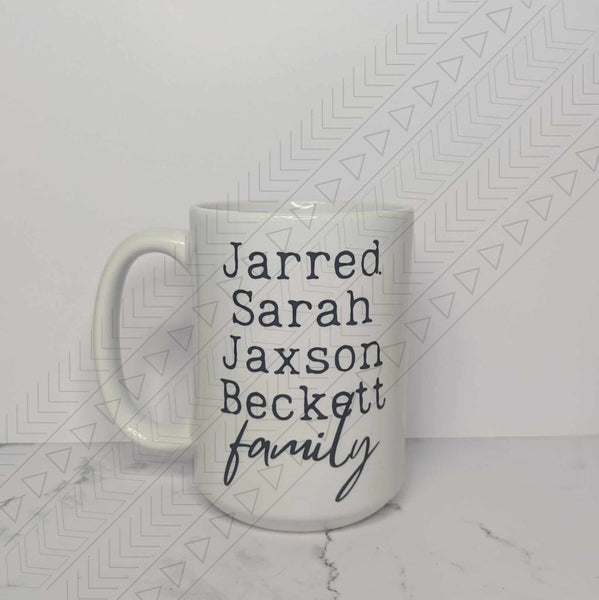 Family/Friend Names Mug