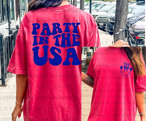Party in the USA - blue ink