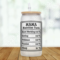 Mama Nutrition Facts Glass Can