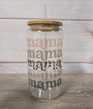 Mama Repeat Clear Glass Glass Can