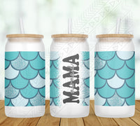 Mermaid Personalized Wrap Glass Can