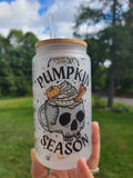 Pumpkin Spice Season Glass Can