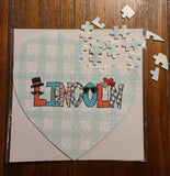 Valentines Name Heart Puzzle Boy