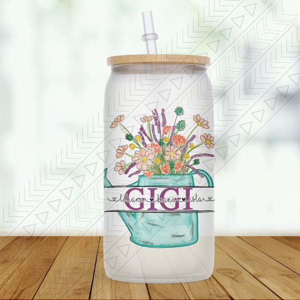 Watering Can Custom Name Glass Can