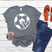 soccer heart (white ink)