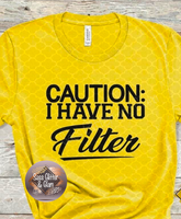 caution: I have no filter (black ink)