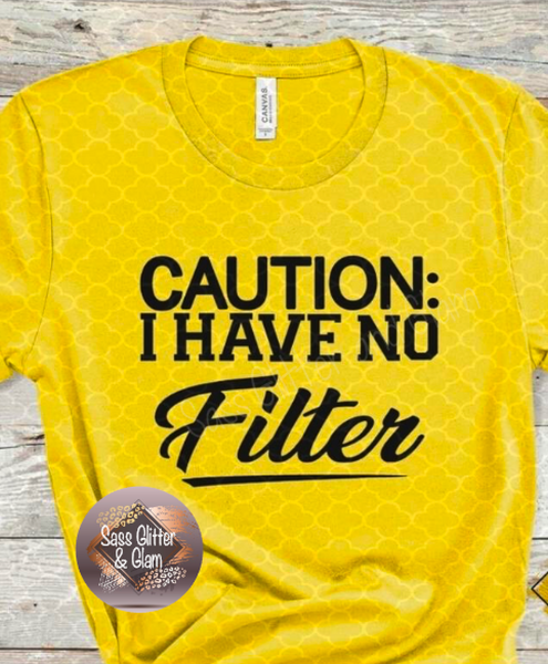 caution: I have no filter (black ink)