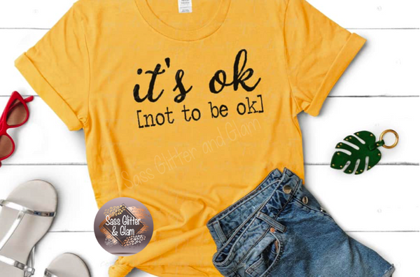 it's ok not to be ok (black ink)
