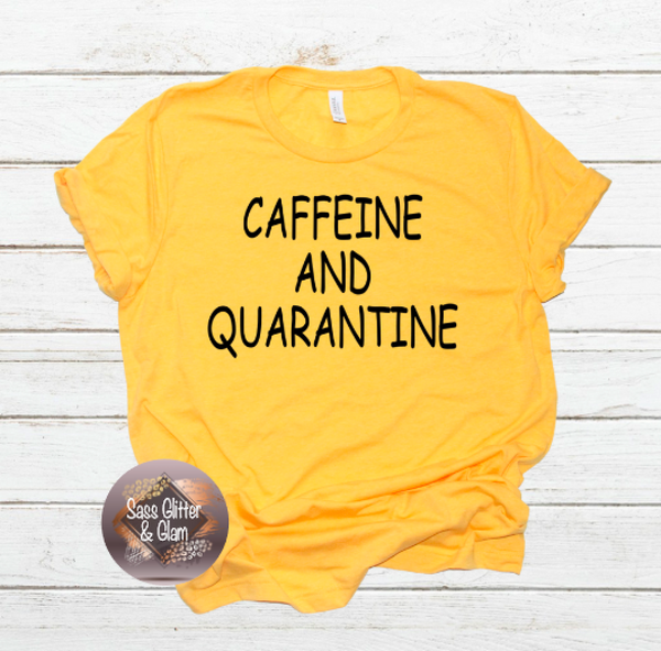 caffeine and quarantine (black ink)