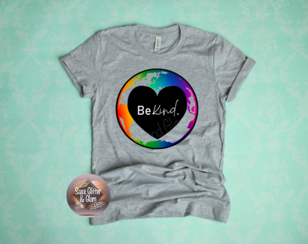 be kind (colorful globe)