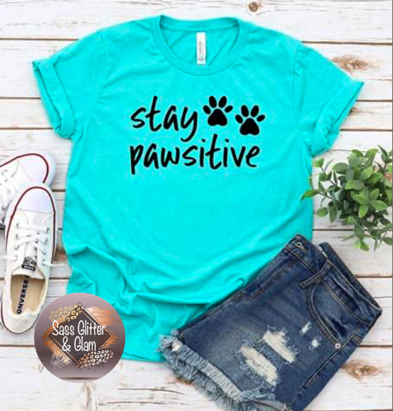 stay pawsitive (black ink)