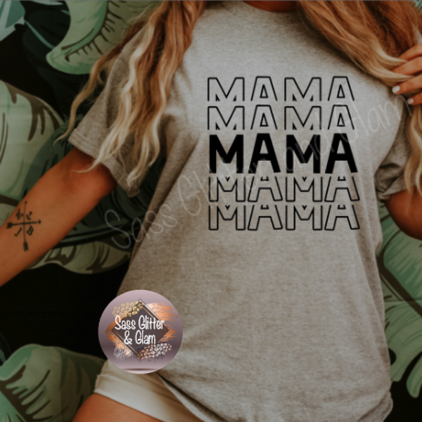 MAMA stacked (black ink)