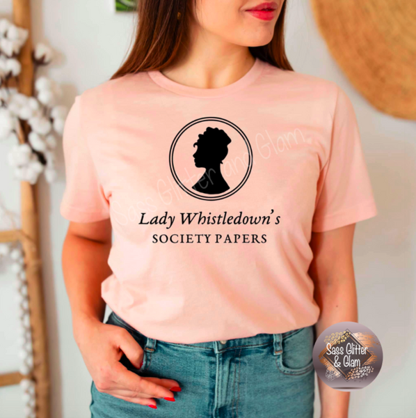 Lady Whistledown's society papers (black ink)