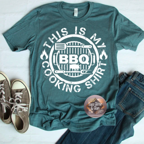 this is my BBQ cooking shirt (white ink)